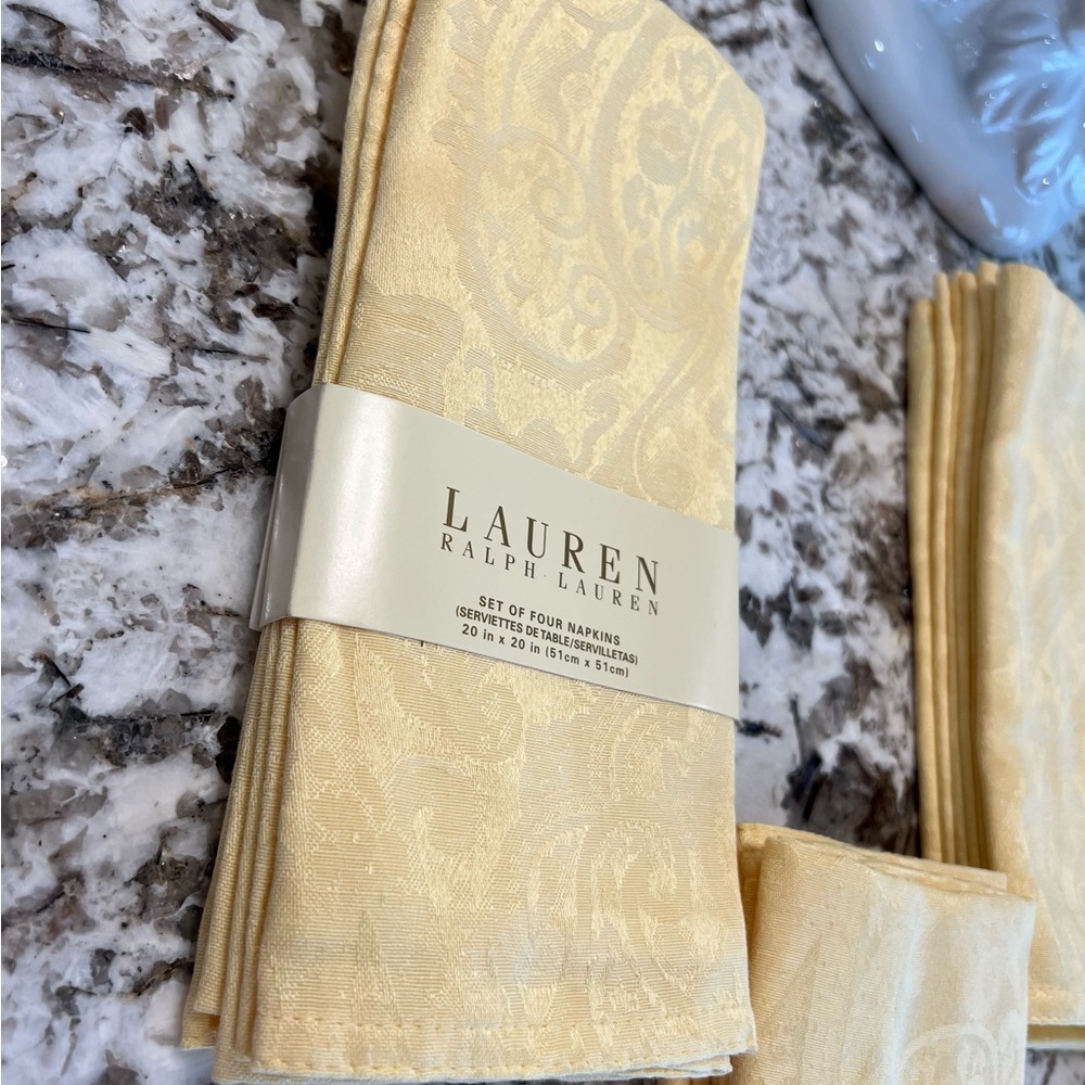 Lauren Ralph Lauren Yellow Paisley Kitchen Linens